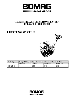 Ters Çevrilebilir Titreşimli Plaka Sıkıştırıcılar Bomag BPR 25/50 D