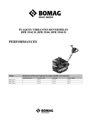 Ters Çevrilebilir Titreşimli Plaka Sıkıştırıcılar Bomag BPR 35/42 D