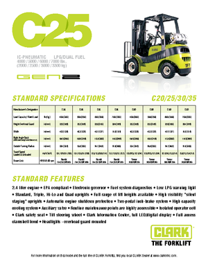 Diesel Forklifts Clark C 20 D