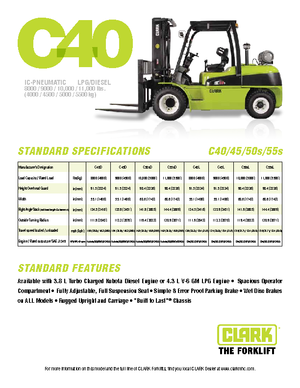 Ön forkliftler dizel Clark C 40 D