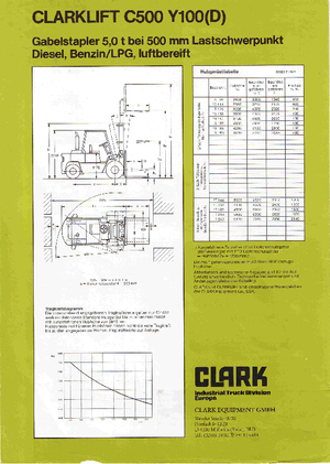 Diesel Forklifts Clark C 500-y-100 D