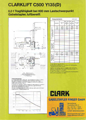 Diesel Forklifts Clark C 500-y-135 D