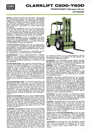 Diesel Forklifts Clark C 500-y-60 D