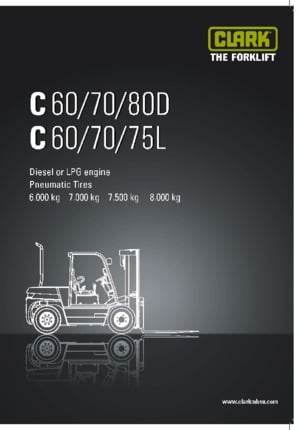 Ön forkliftler dizel Clark C 80 D