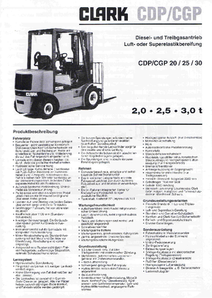 Diesel Forklifts Clark CDP 25