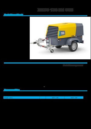 Portable Air Compressors - Diesel, Electric, Gasoline Atlas Copco XATS 138 Kd