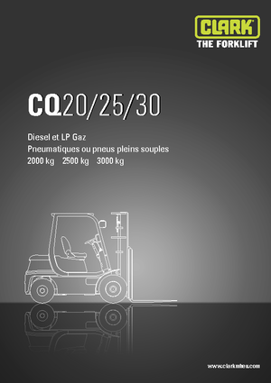 Ön forkliftler dizel Clark CQ 30