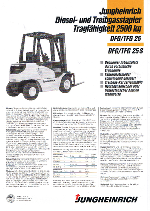Diesel Forklifts Jungheinrich DFG 25