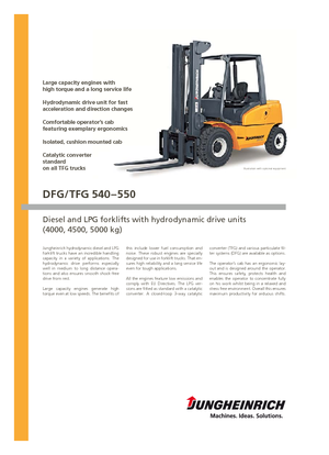 Ön forkliftler dizel Jungheinrich DFG 540