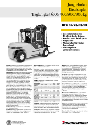 Ön forkliftler dizel Jungheinrich DFG 90