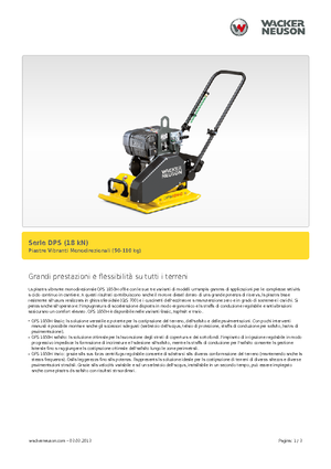 Tek Yönlü Titreşimli Plaka Sıkıştırıcıları Wacker Neuson DPS1850H Vario
