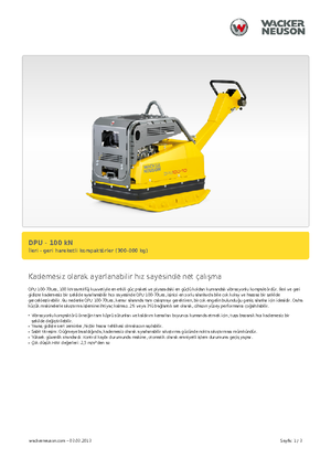 Reversible Vibratory Plate Compactors Wacker DPU 100-70 Le