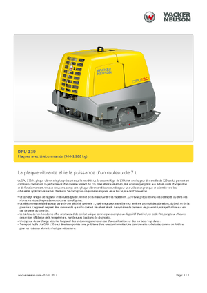 Reversible Vibratory Plate Compactors Wacker Neuson DPU130Le