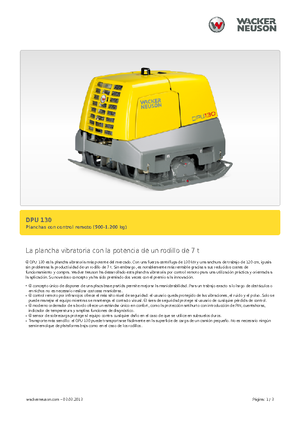Reversible Vibratory Plate Compactors Wacker Neuson DPU130Le