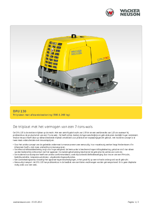 Reversible Vibratory Plate Compactors Wacker Neuson DPU130Le