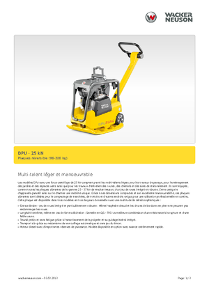 Reversible Vibratory Plate Compactors Wacker Neuson DPU 2560Hts