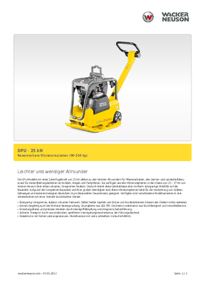 Reversible Vibratory Plate Compactors Wacker DPU 2540 H