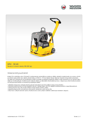 Ters Çevrilebilir Titreşimli Plaka Sıkıştırıcılar Wacker Neuson DPU3070H