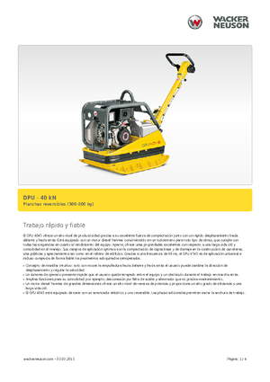 Reversible Vibratory Plate Compactors Wacker Neuson DPU45Ye h