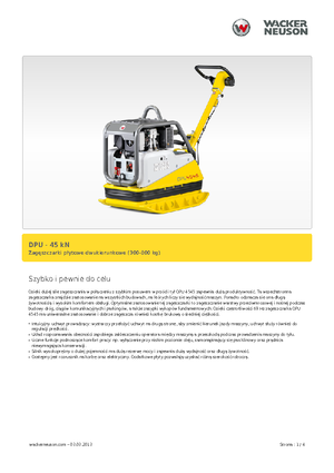 Reversible Vibratory Plate Compactors Wacker Neuson DPU 4545 H