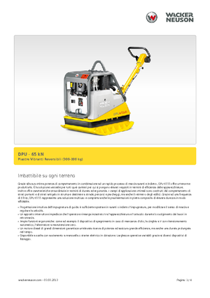 Ters Çevrilebilir Titreşimli Plaka Sıkıştırıcılar Wacker Neuson DPU6555He