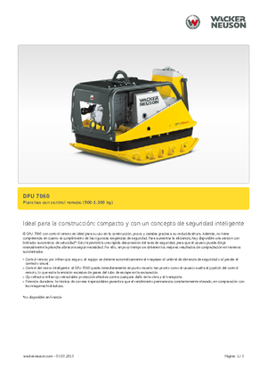 Ters Çevrilebilir Titreşimli Plaka Sıkıştırıcılar Wacker Neuson DPU 7060 Fe