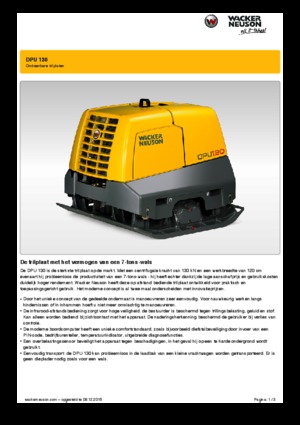 Reversible Vibratory Plate Compactors Wacker Neuson DPU 130 r