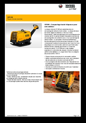Reversible Vibratory Plate Compactors Wacker Neuson DPU90 Lem 770
