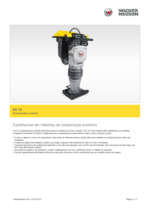 Gasoline and Diesel Rammers Wacker DS 70,11