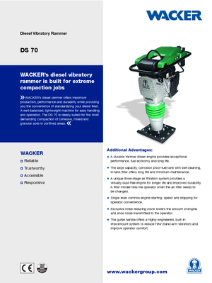 Gasoline and Diesel Rammers Wacker Neuson DS 70 13