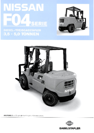 Diesel Forklifts Nissan F 04 D 40 HQ