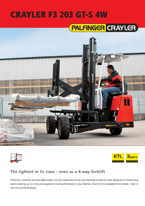 Diesel Truck Mounted Forklifts Palfinger F3 203 GT-S 4W