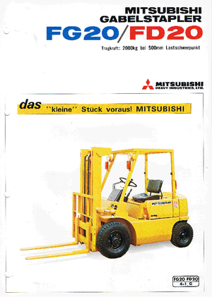 Diesel Forklifts Mitsubishi FD 20 K