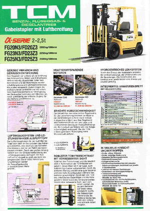 Ön forkliftler dizel TCM FD 25 Z 3 T