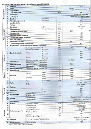 Diesel Forklifts TCM FD 25 Z 5 T
