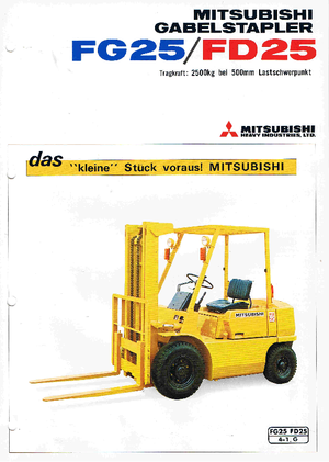 Ön forkliftler dizel Mitsubishi FD 25 K