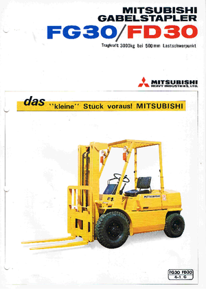 Diesel Forklifts Mitsubishi FD 30 K