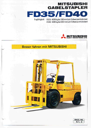 Ön forkliftler dizel Mitsubishi FD 35 AT