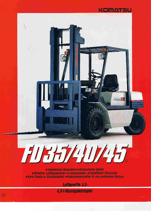 Ön forkliftler dizel Komatsu FD 35 T-5 E
