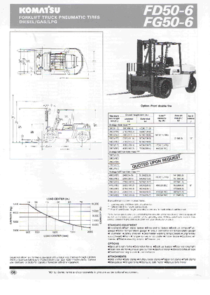 Ön forkliftler dizel Komatsu FD 50-6