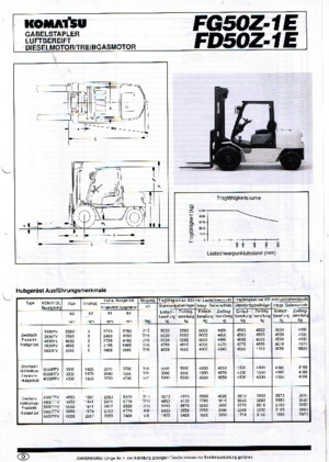 Diesel Forklifts Komatsu FD 50 Z-1 E