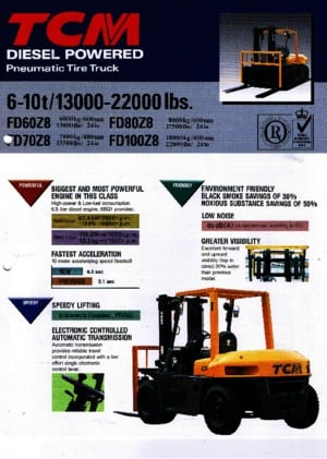 Diesel Forklifts TCM FD 100 Z 8