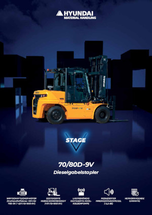 Ön forkliftler dizel Hyundai 70D-9V