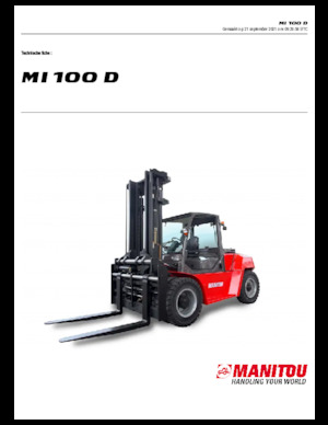 Diesel Forklifts Manitou MI 100 D