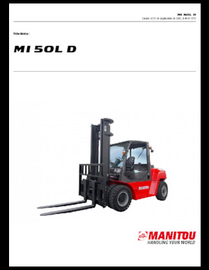 Diesel Forklifts Manitou MI 50 L D
