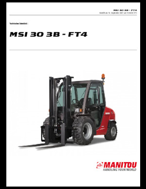 Rough terrain forkliftler Manitou MSI 30 3B / FT4