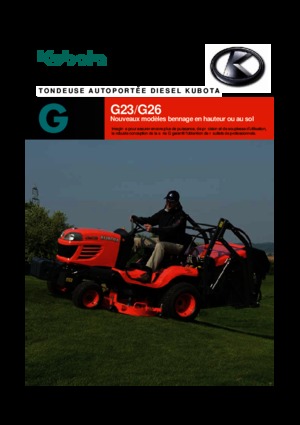 Municipal Tractors Front Hitch Kubota G 26 HD