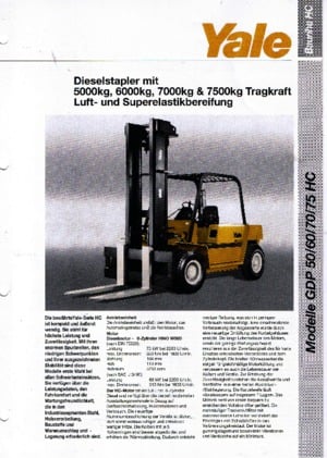 Diesel Forklifts Yale GDP 70 HC