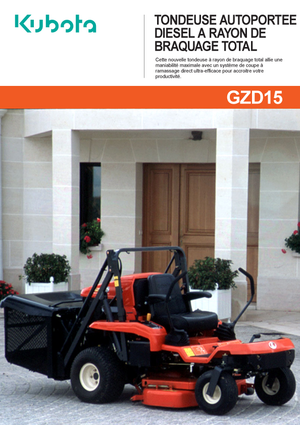 Belediye çok amaçlı araçlar dizel Kubota GZD 15 HD