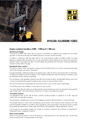 Diesel Forklifts Hyster H10.00XM 12EC